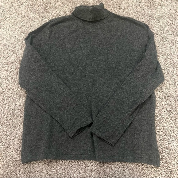 Charter Club Sweaters - {Charter Club} 100% Cashmere Grey Turtleneck Sweater